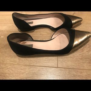 Super cute black and gold flats